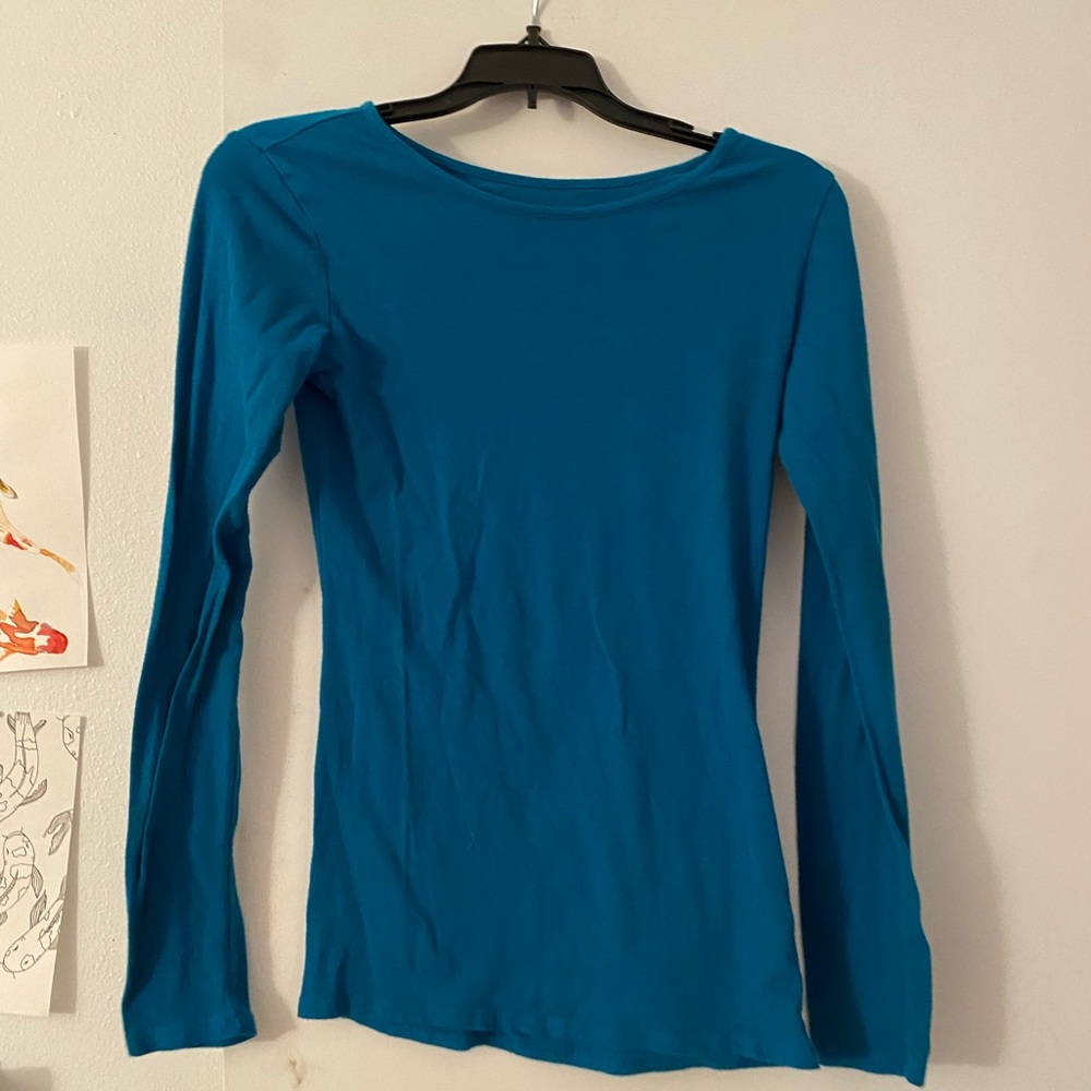So Teal Long Sleeve Top